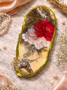 Beautifully decoupaged Ring or Trinket holder, natural seashells! See all 12.